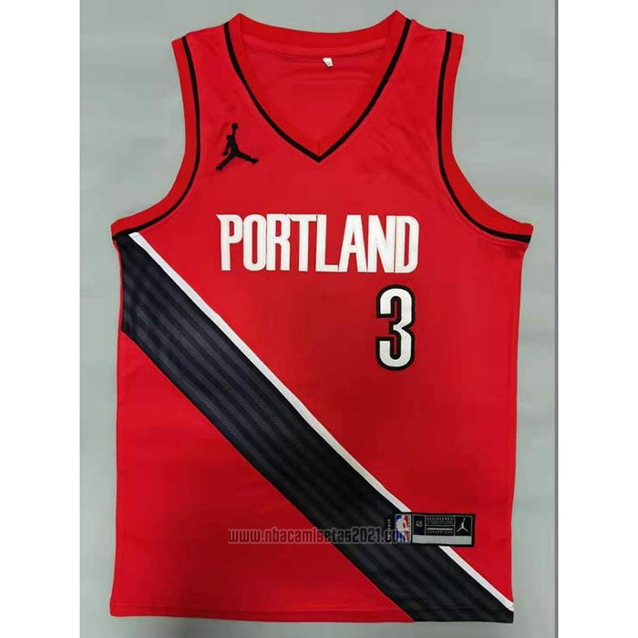 Camiseta Portland Trail Blazers C.j. McCollum #3 Statement 2020-21 Rojo